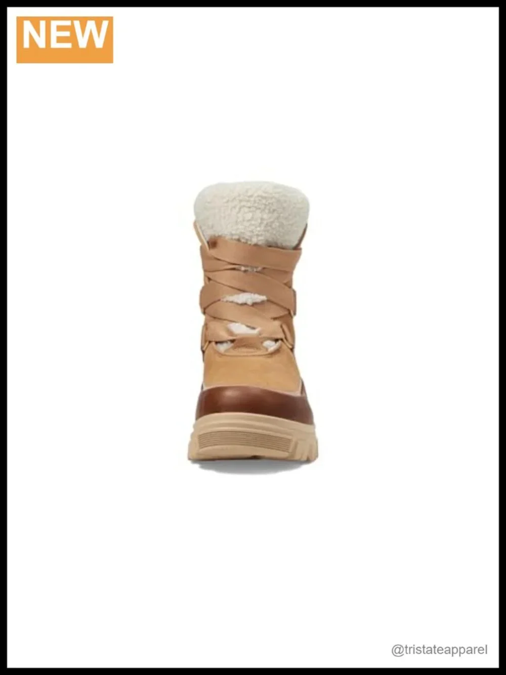 Waterproof Suede Winter Boots with Faux Shearling Lining Lace Up
